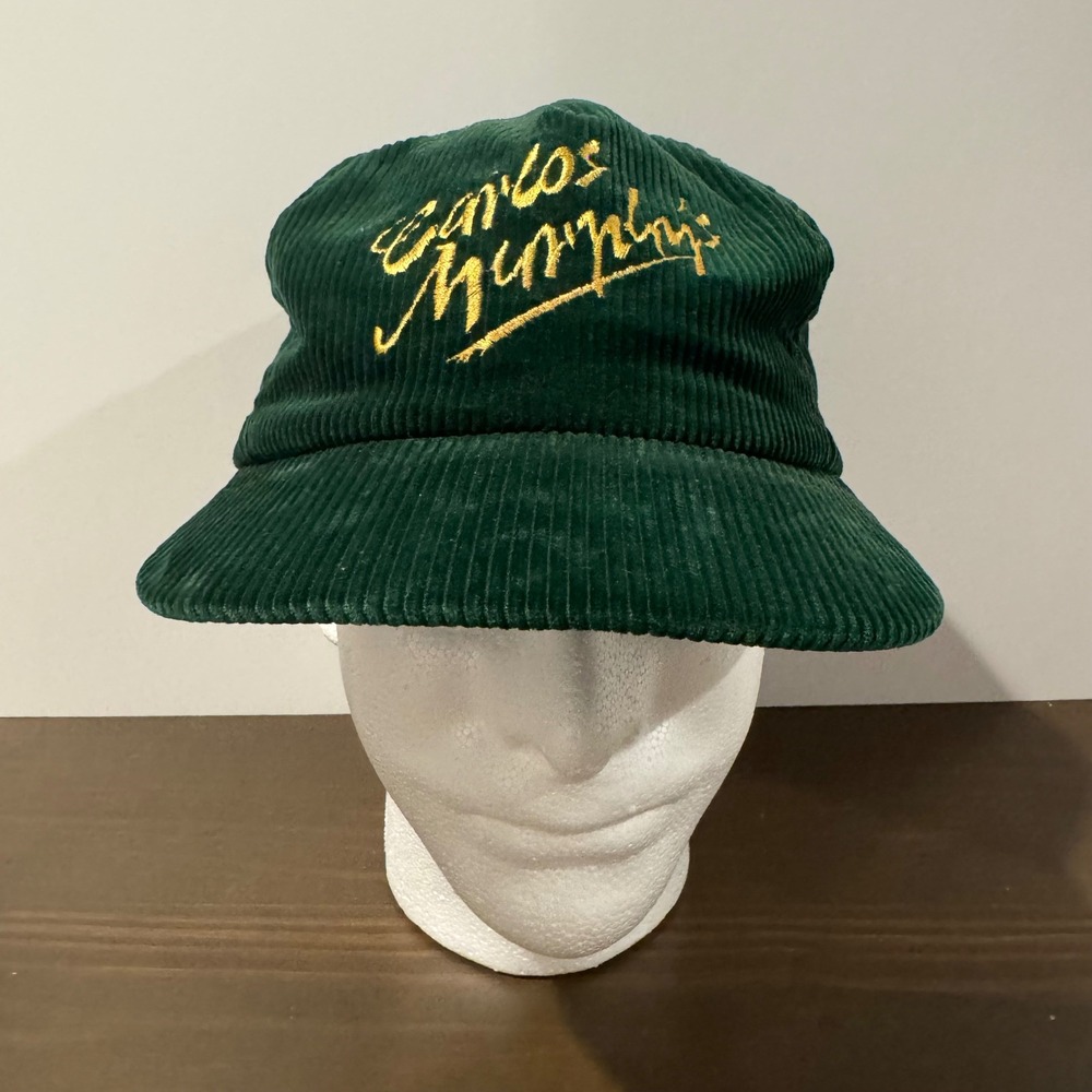 Vintage Carlos Murphy's Corduroy Cap Snapback Hat Embroidered Script Logo OSFM